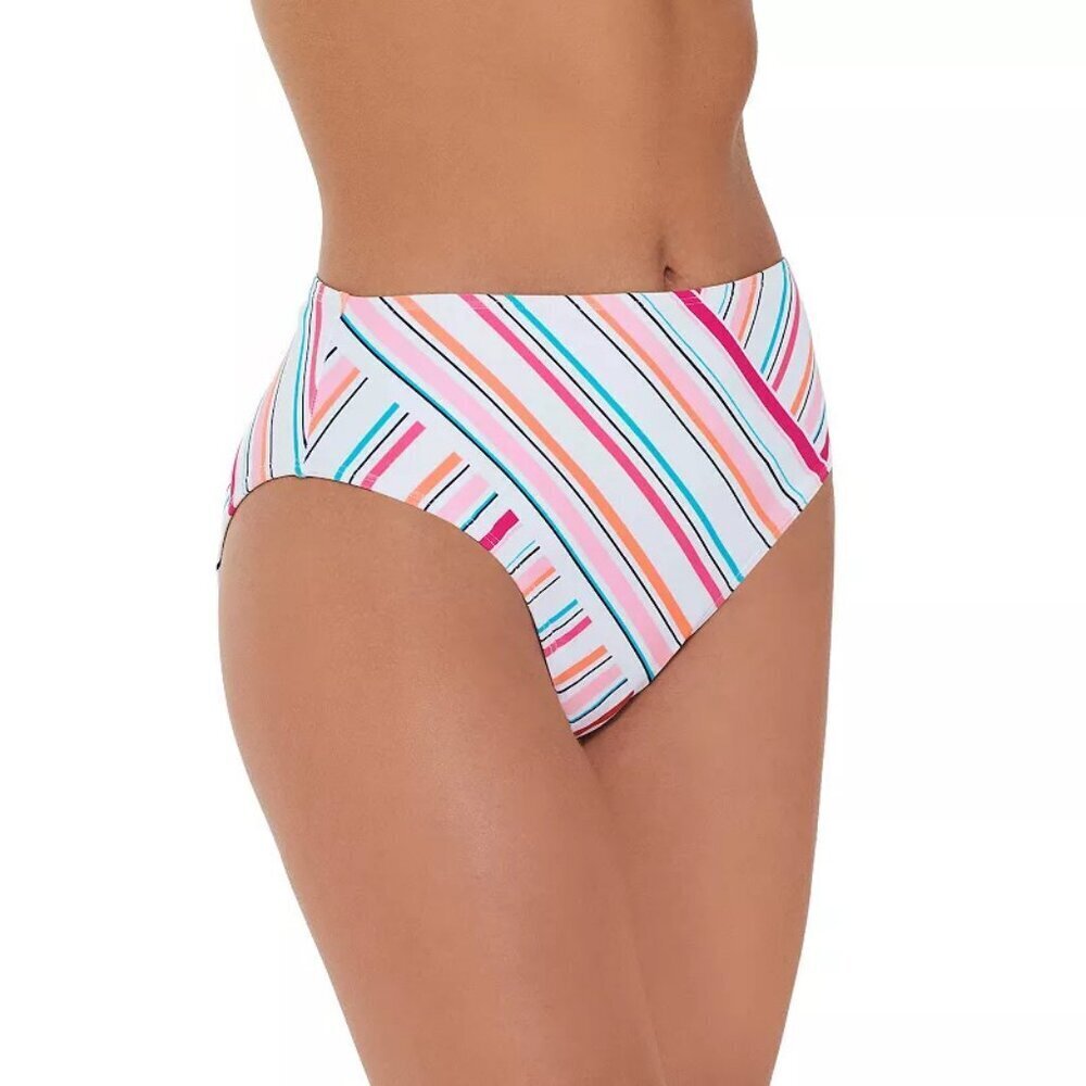 SO Size S Striped High-Waist Swim Bottoms, NEW With Tag